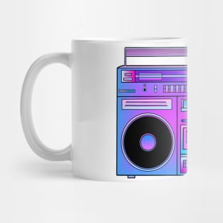 Musical Cotton Candy Blue Pink Boombox Mug